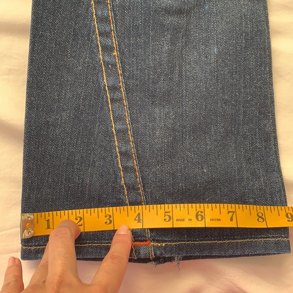 True religion Joey flared low rise jeans in size 24 - Picture 6 of 8